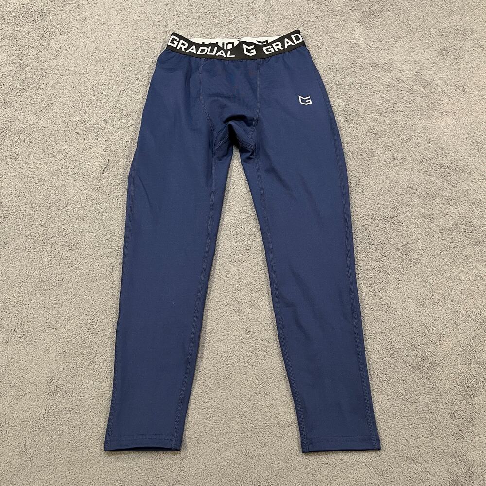 G Gradual Navy Blue Athletic Base Layer Compression Pants Kids Size Medium